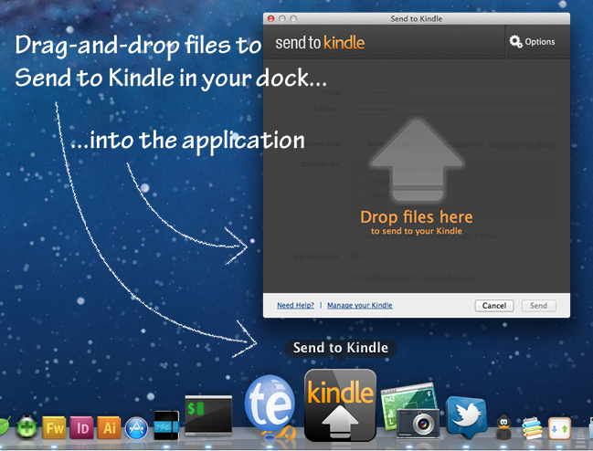 add book to kindle for mac